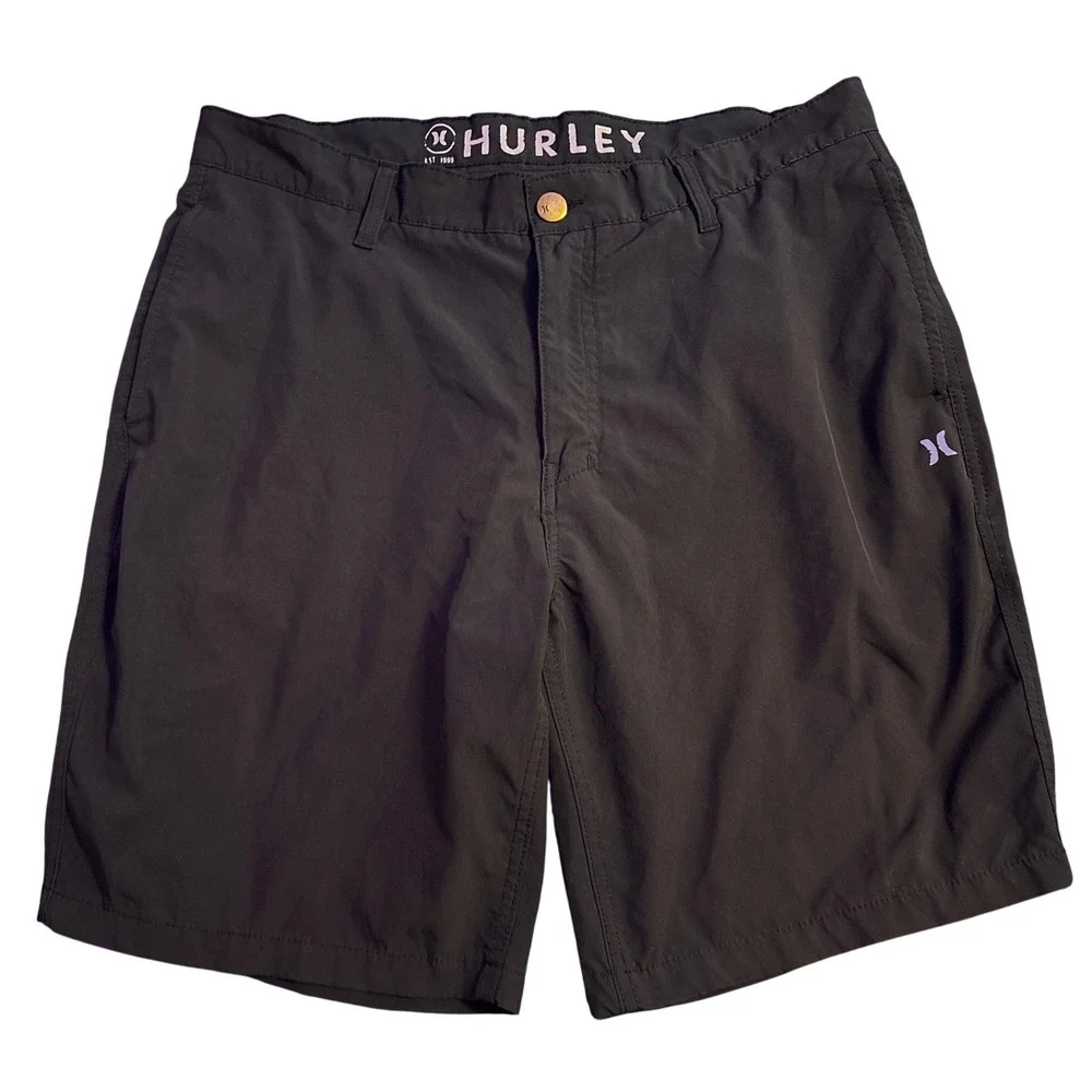 Hurley Mens Black Hybrid Chino Walk Shorts, Size 36